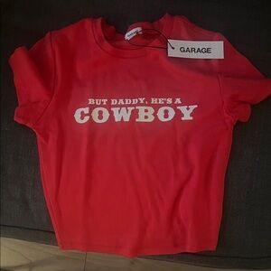Garage Bright Red Cowboy Tee